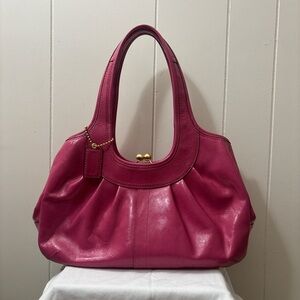 Elegant Pink Leather Women's Bag